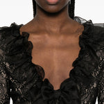 Abito in pizzo a maniche lunghe in nero Alessandra rich - donna 