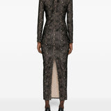 Abito in pizzo a maniche lunghe in nero Alessandra rich - donna 
