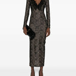 Abito in pizzo a maniche lunghe in nero Alessandra rich - donna 