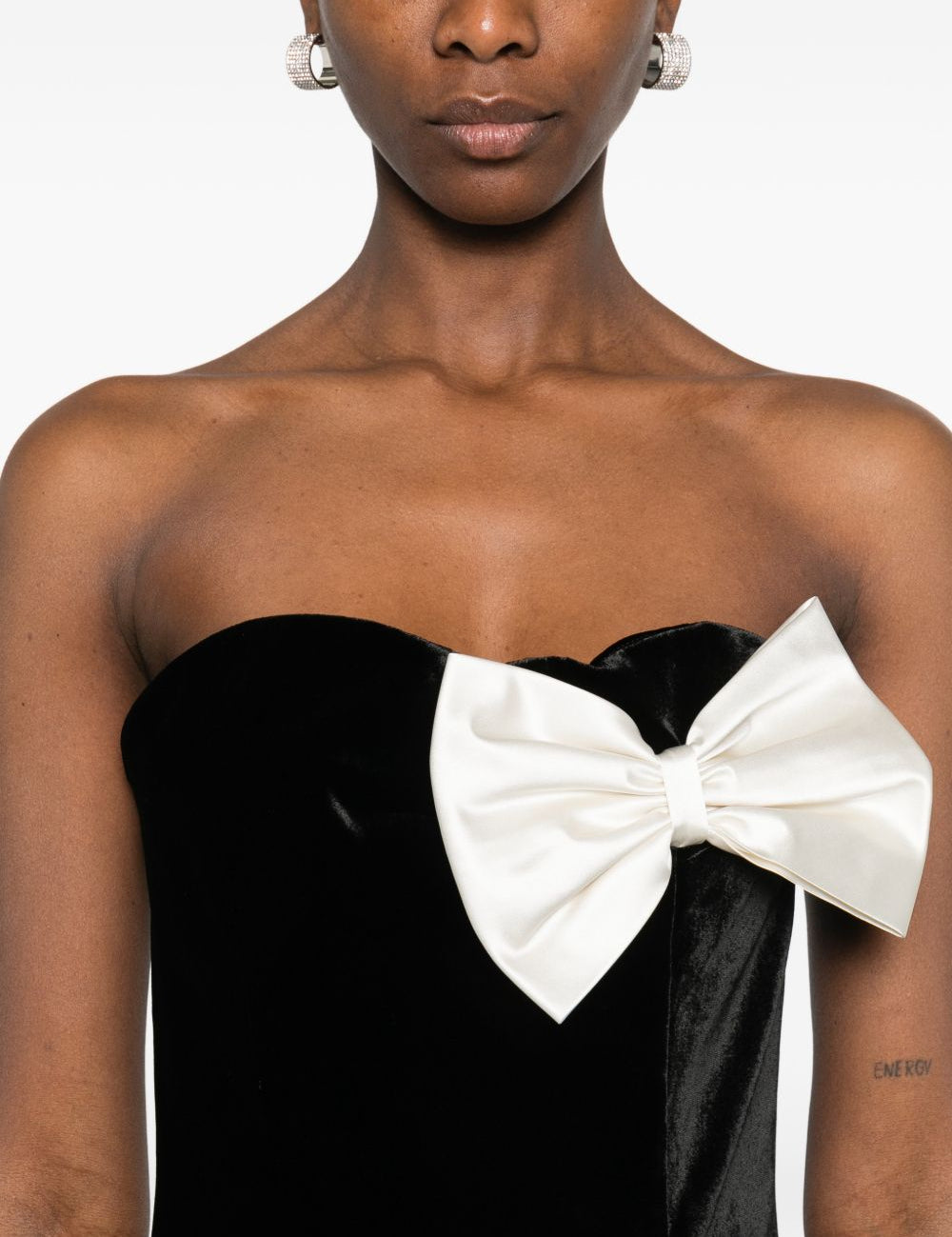 Abito con fiocchi in nero e bianco Alessandra Rich - donna 