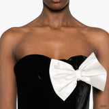 Abito con fiocchi in nero e bianco Alessandra Rich - donna 
