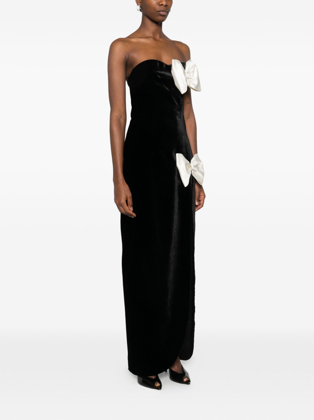 Abito con fiocchi in nero e bianco Alessandra Rich - donna 