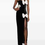 Abito con fiocchi in nero e bianco Alessandra Rich - donna 