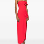 Abito lungo con decorazione in rosso Alessandra Rich - donna 