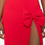 Abito lungo con decorazione in rosso Alessandra Rich - donna 