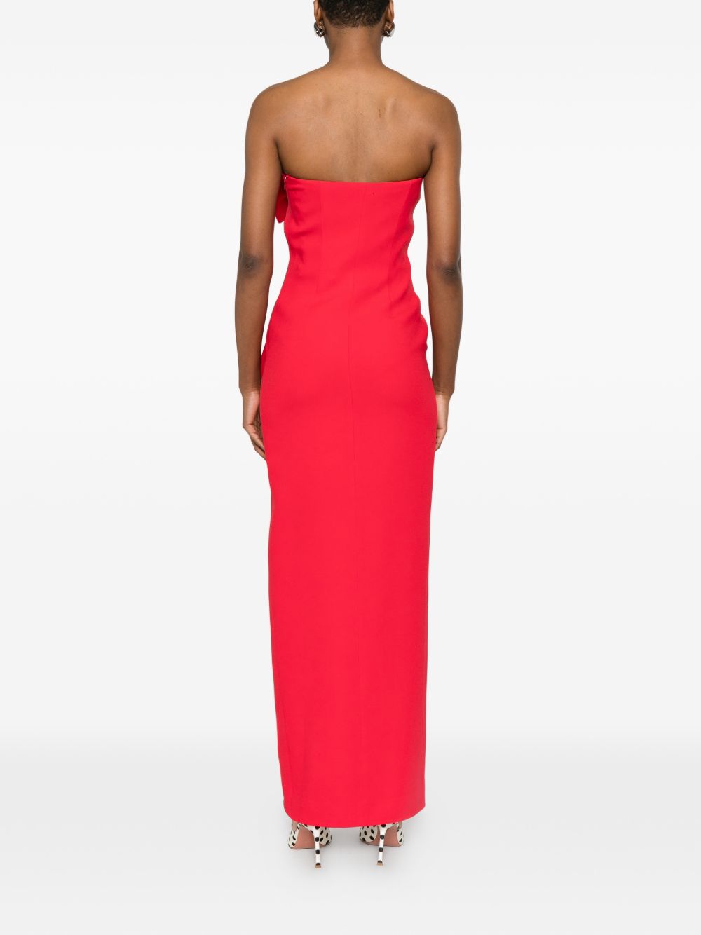 Abito lungo con decorazione in rosso Alessandra Rich - donna 