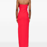 Abito lungo con decorazione in rosso Alessandra Rich - donna 