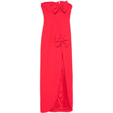 Abito lungo con decorazione in rosso Alessandra Rich - donna 