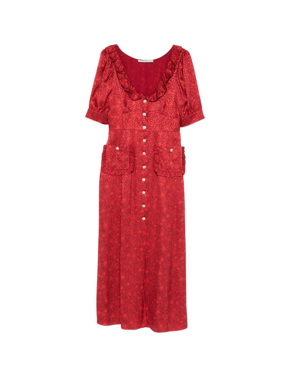 Abito midi con bottoni in rosso Alessandra Rich - donna 