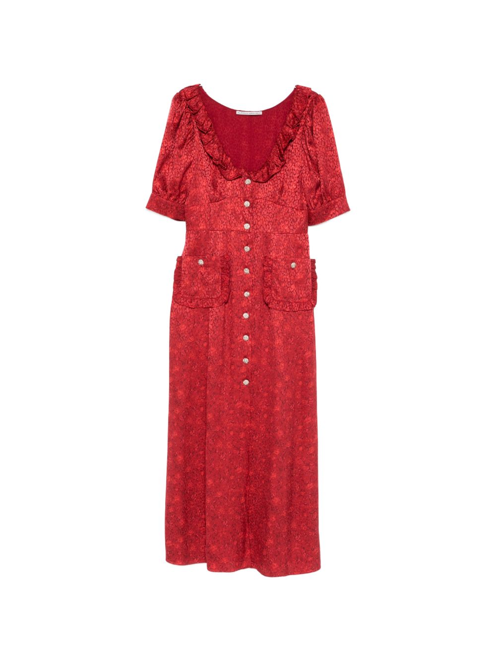 Abito midi con bottoni in rosso Alessandra Rich - donna 