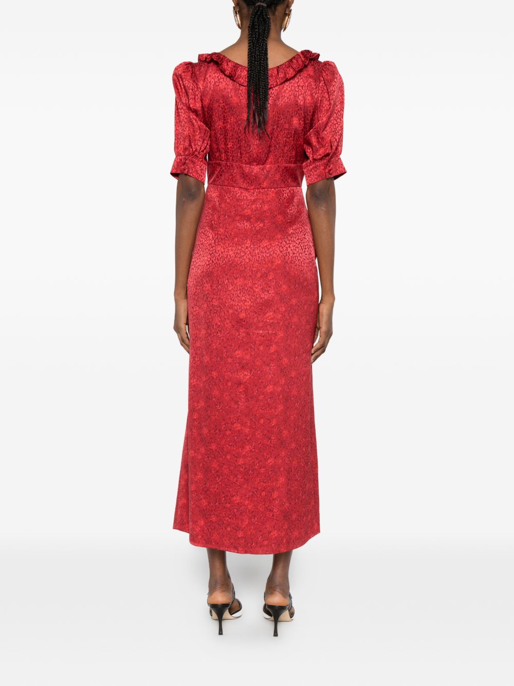 Abito midi con bottoni in rosso Alessandra Rich - donna 