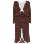Abito midi a pois in marrone Alessandra Rich - donna 