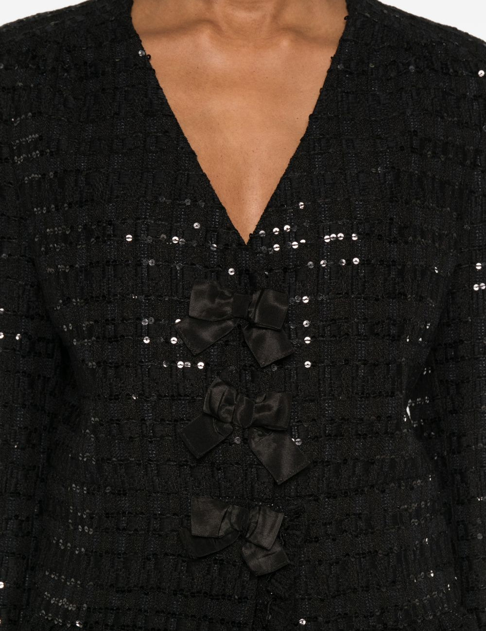 Giacca con fiocchi in nero Alessandra Rich -  donna 