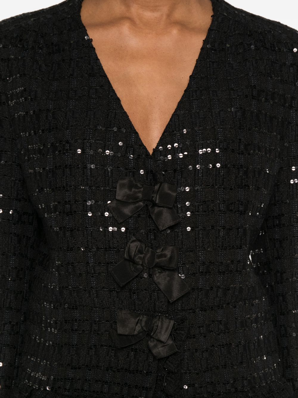 Giacca con fiocchi in nero Alessandra Rich -  donna 
