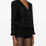 Giacca con fiocchi in nero Alessandra Rich -  donna 