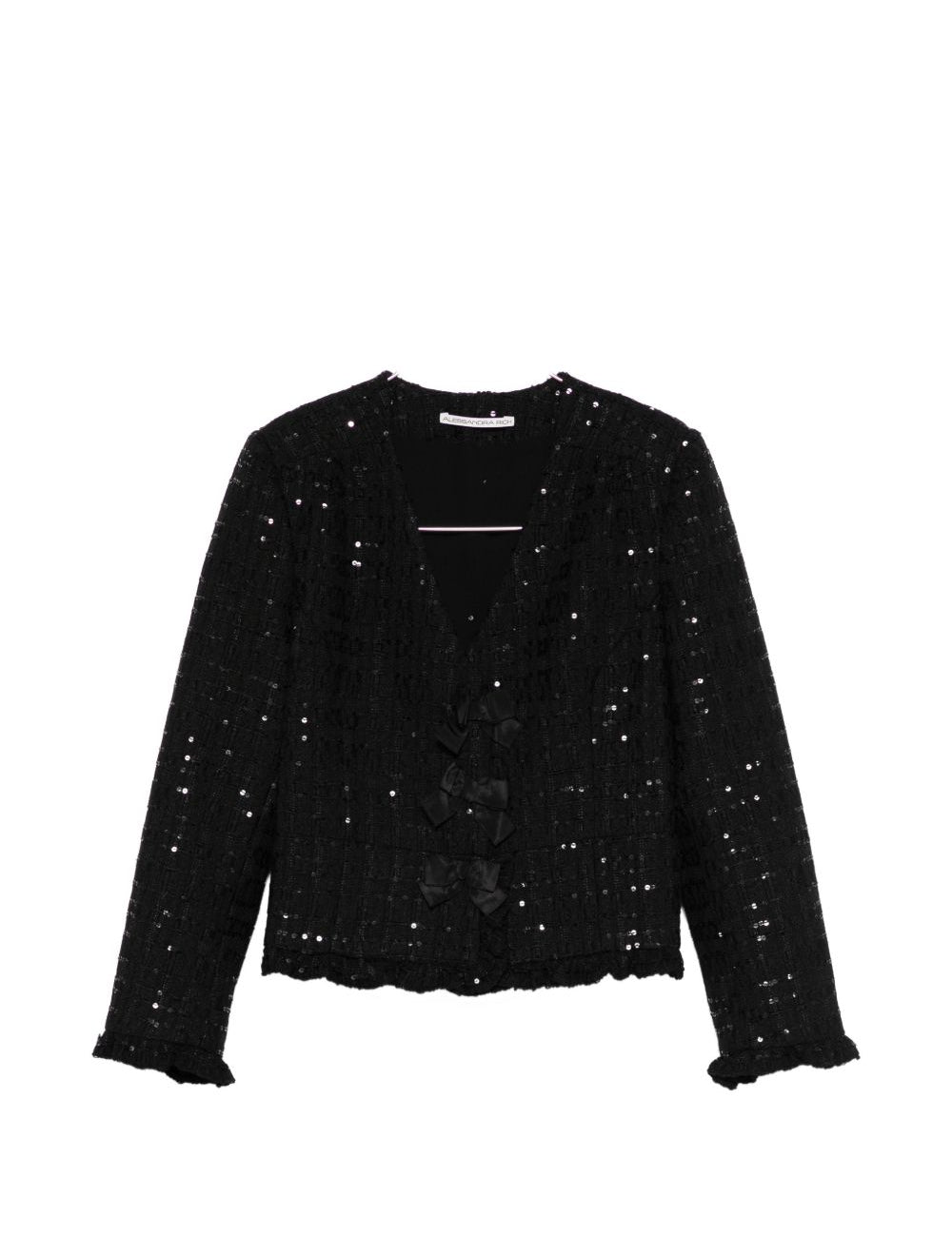 Giacca con fiocchi in nero Alessandra Rich -  donna 