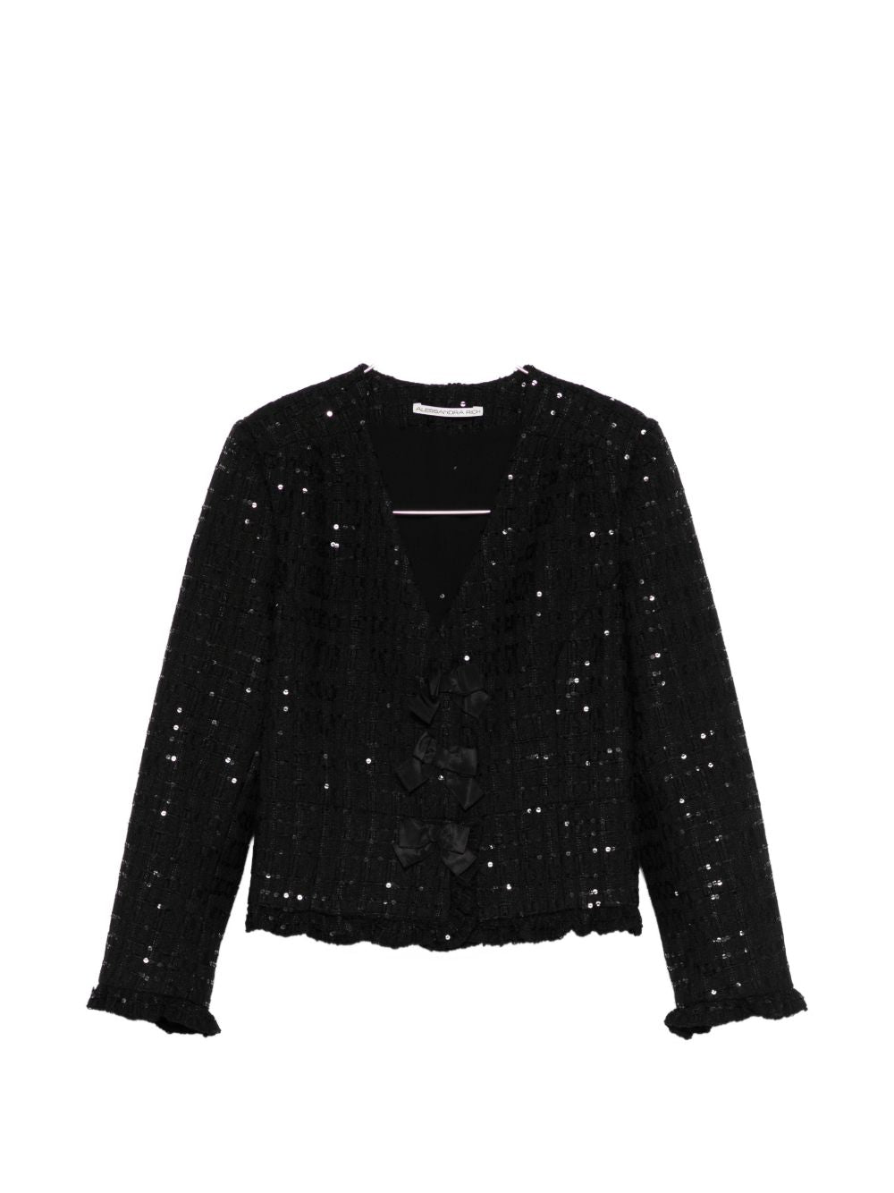 Giacca con fiocchi in nero Alessandra Rich -  donna 