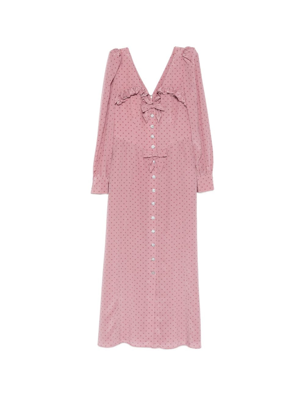 Abito midi con pois in lilla Alessandra Rich - donna 