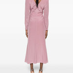 Abito midi con pois in lilla Alessandra Rich - donna 
