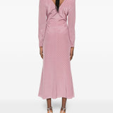Abito midi con pois in lilla Alessandra Rich - donna 
