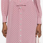 Abito midi con pois in lilla Alessandra Rich - donna 