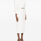 Giacca cropped con bottoni gioiello in bianco Alessandra Rich -  donna 