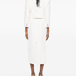 Giacca cropped con bottoni gioiello in bianco Alessandra Rich -  donna 