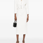 Giacca cropped con bottoni gioiello in bianco Alessandra Rich -  donna 