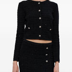 Giacca con bottoni gioiello in nero Alessandra Rich - donna 