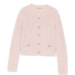Cardigan in mglia con paillettes in rosa Alessandra rich - donna 
