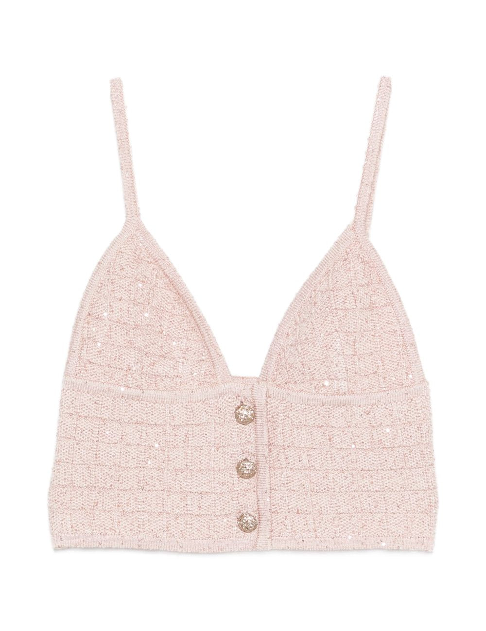 Top con paillettes in rosa Alessandra rich - donna 