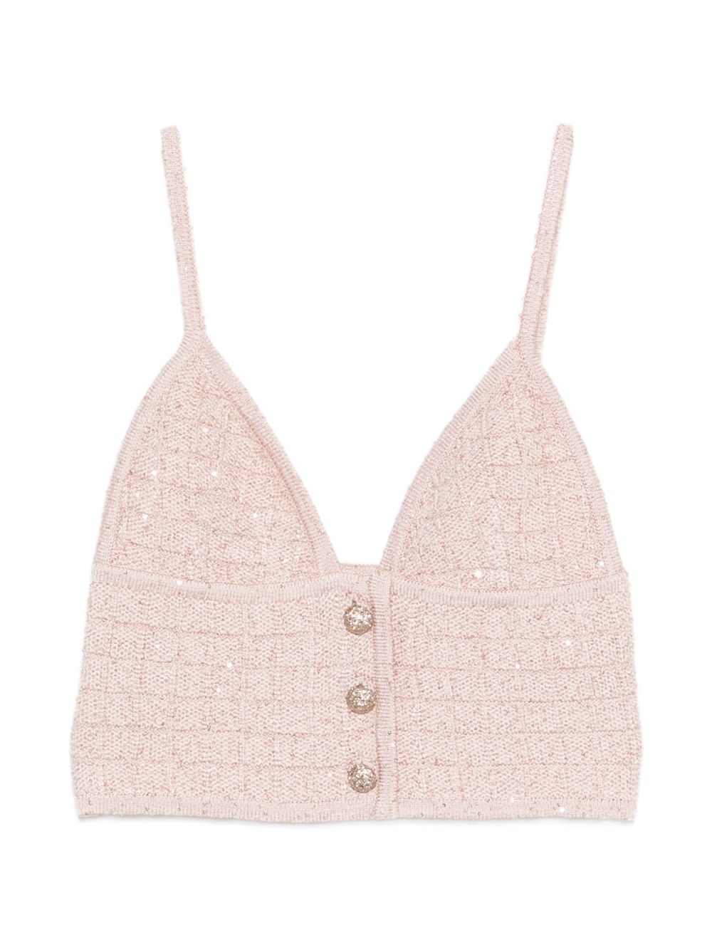 Top con paillettes in rosa Alessandra rich - donna 
