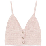 Top con paillettes in rosa Alessandra rich - donna 