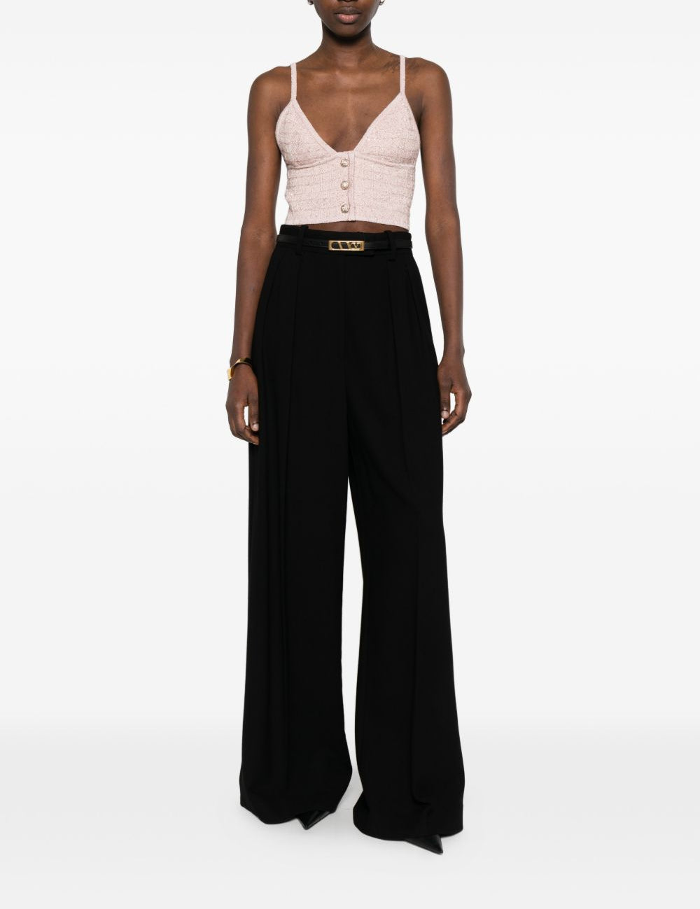 Top con paillettes in rosa Alessandra rich - donna 