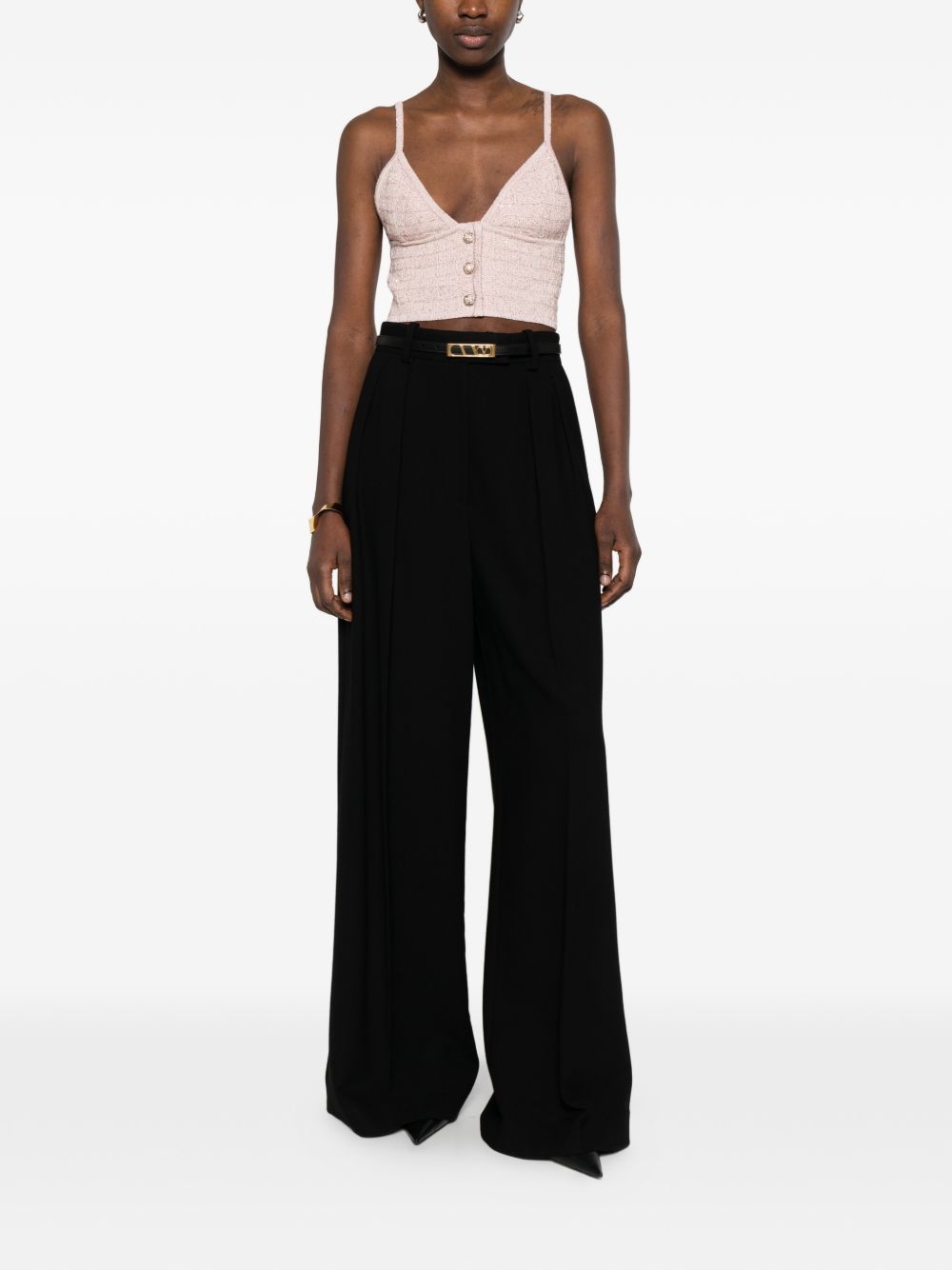 Top con paillettes in rosa Alessandra rich - donna 