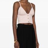 Top con paillettes in rosa Alessandra rich - donna 