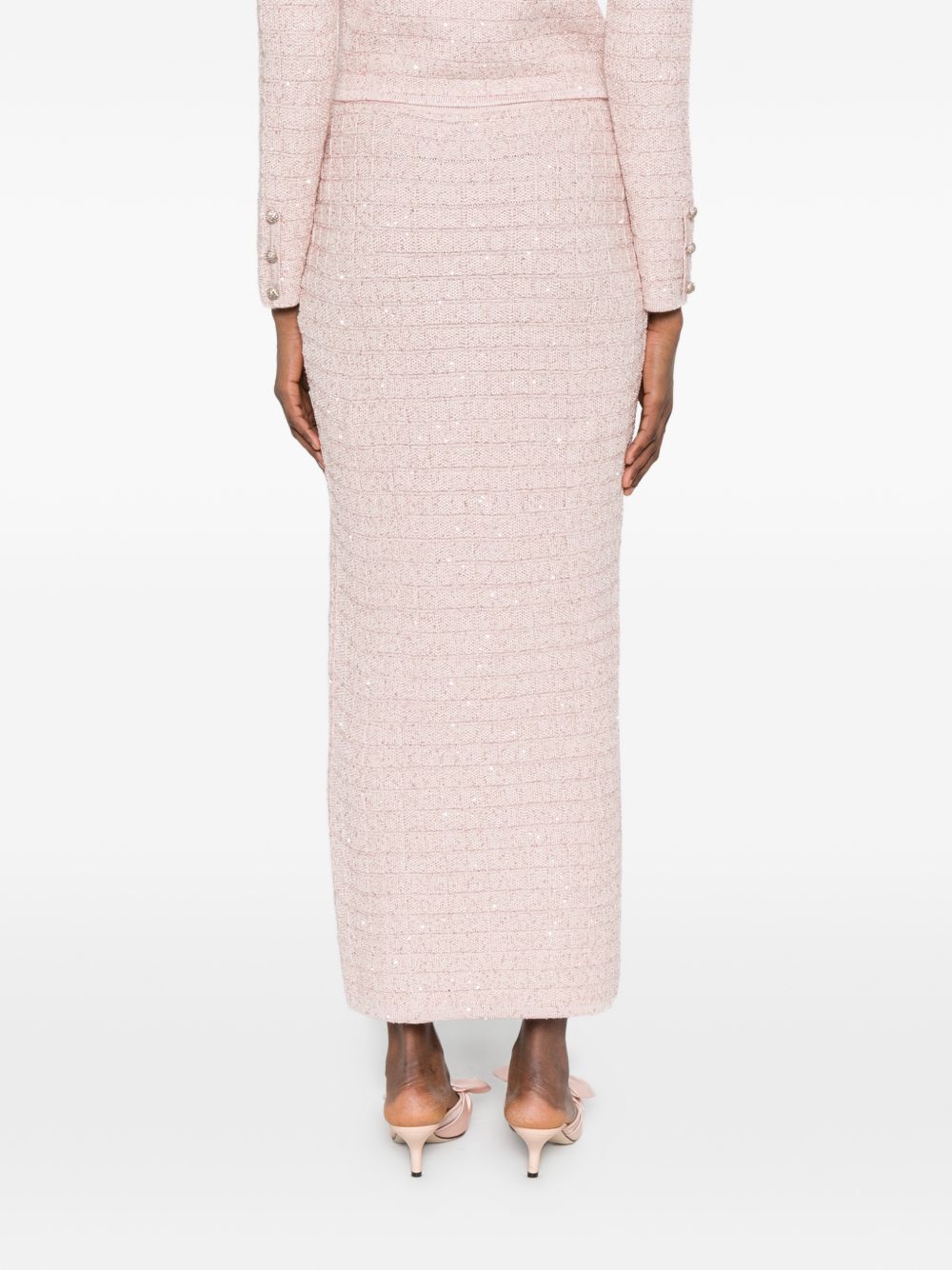 Gona midi con paillettes in rosa Alessandra rich - donna 
