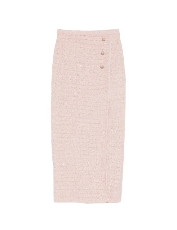 Gona midi con paillettes in rosa Alessandra rich - donna 