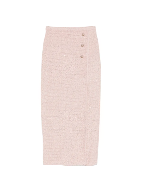 Gona midi con paillettes in rosa Alessandra rich - donna 