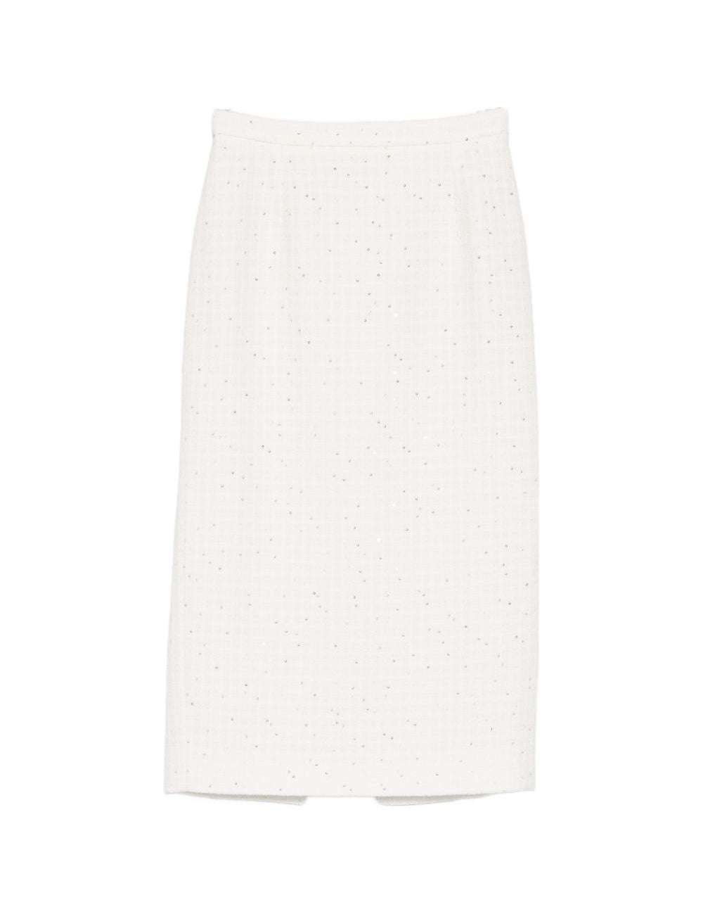 Gona midi con paillettes in bianco Alessandra rich - donna 