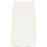 Gona midi con paillettes in bianco Alessandra rich - donna 