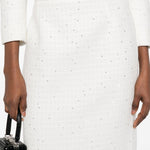 Gona midi con paillettes in bianco Alessandra rich - donna 