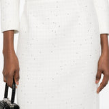 Gona midi con paillettes in bianco Alessandra rich - donna 