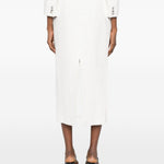 Gona midi con paillettes in bianco Alessandra rich - donna 