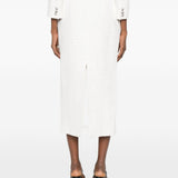 Gona midi con paillettes in bianco Alessandra rich - donna 