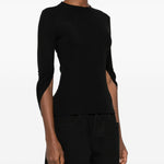 Top a maniche lunghe unite dietro in nero Alexander wang - donna 