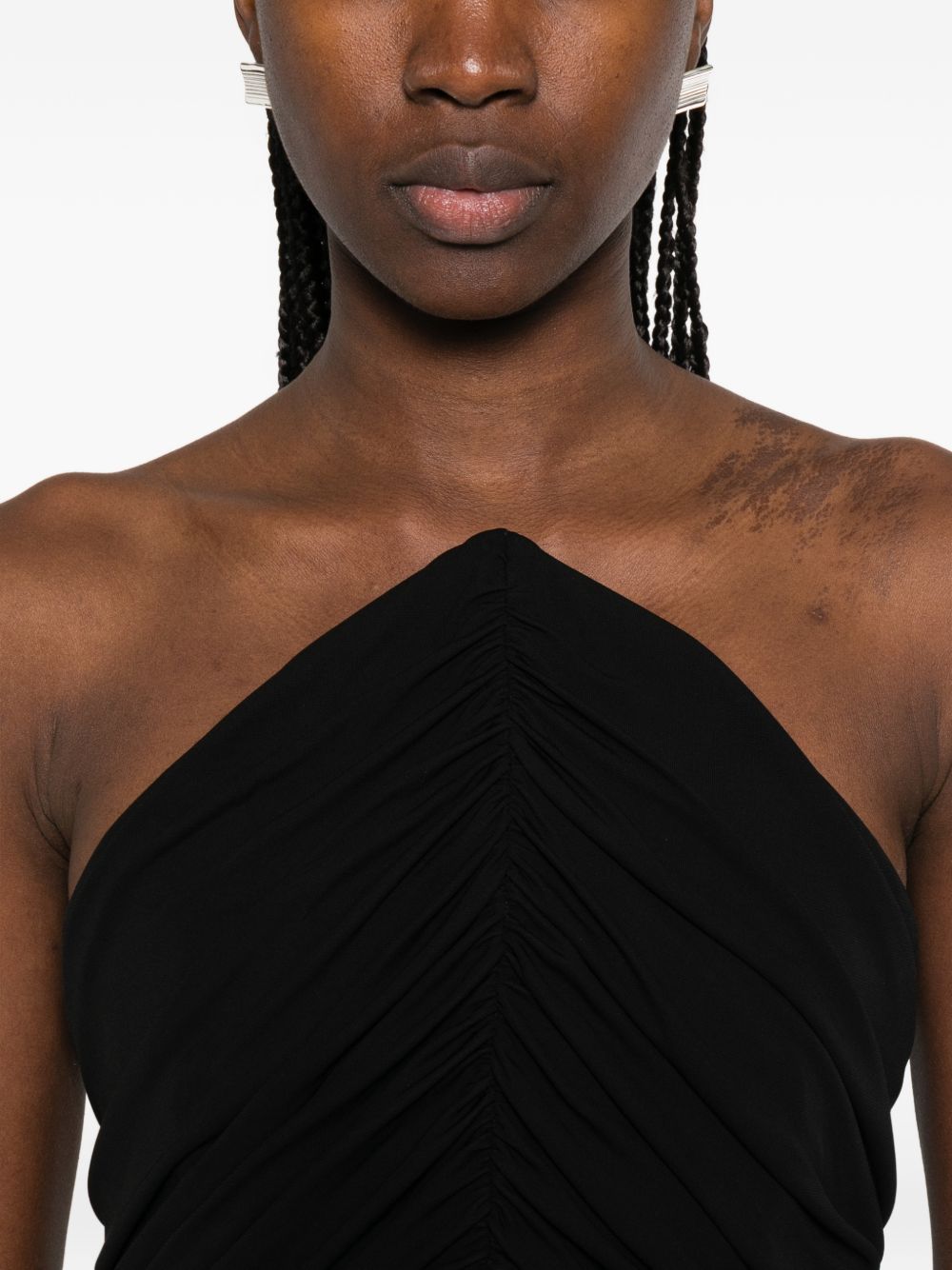 Abito midi senza spalline in nero Alexander wang - donna 