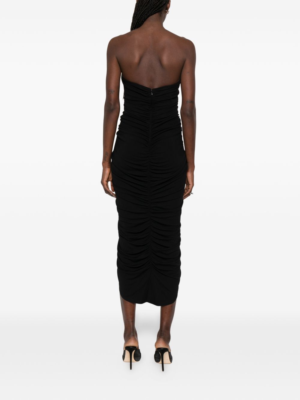 Abito midi senza spalline in nero Alexander wang - donna 