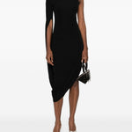 Abito midi monospala in nero Alexander wang  - donna 