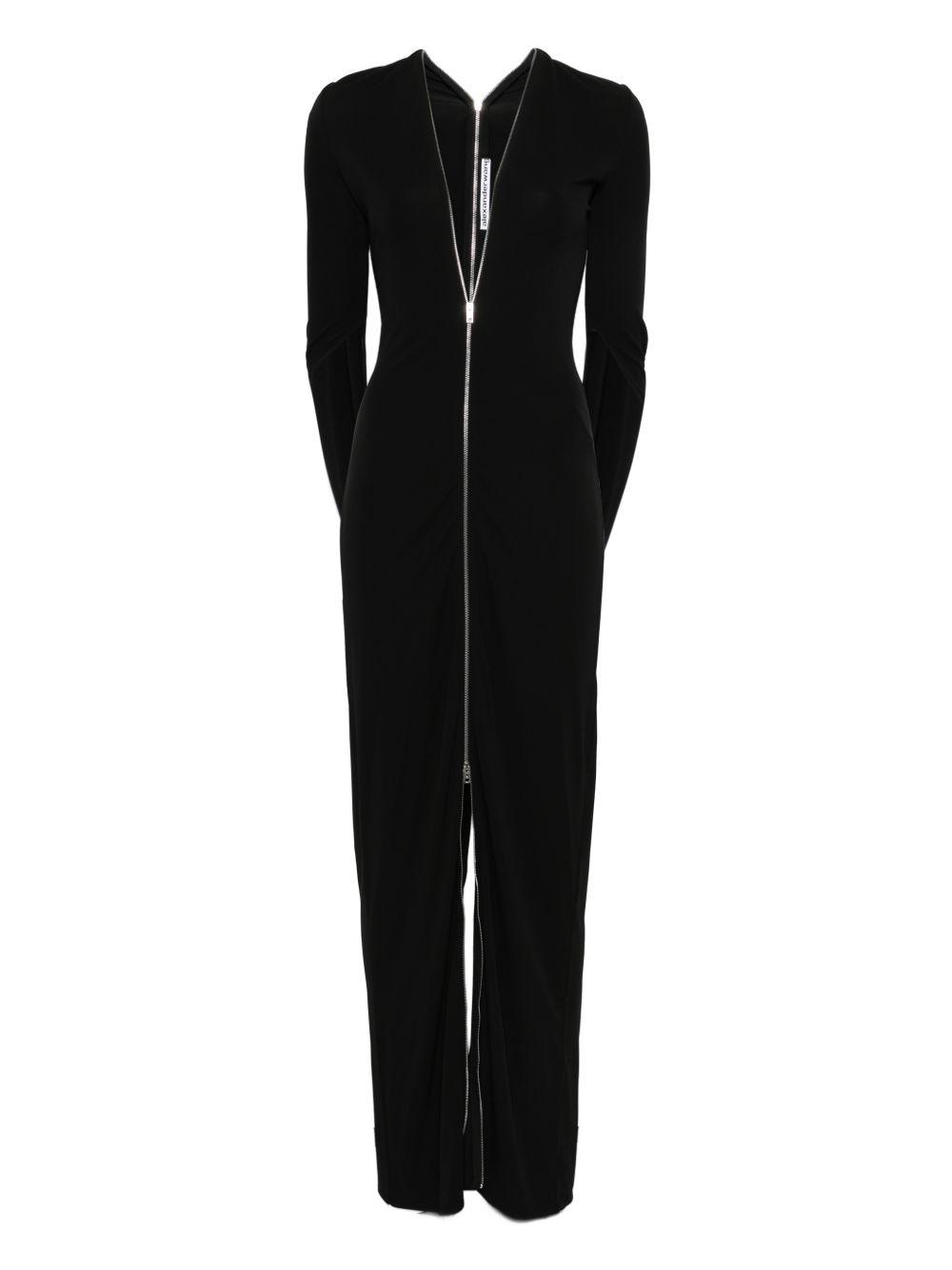 Abito maxi con scollo a v in nero Alexander wang - donna 
